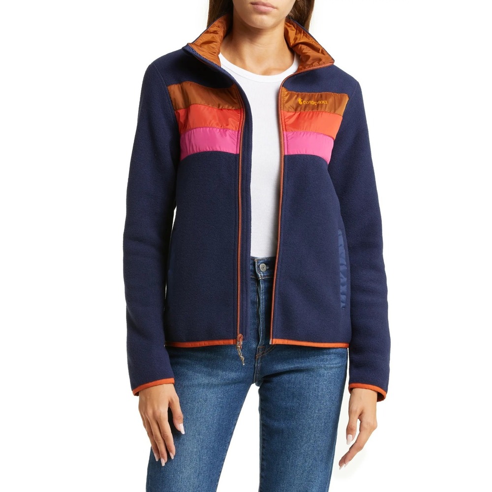 Cotopaxi Teca Jacket Women Sz S Blue Fleece Full Zip Colorblock Hiking Outdoor
